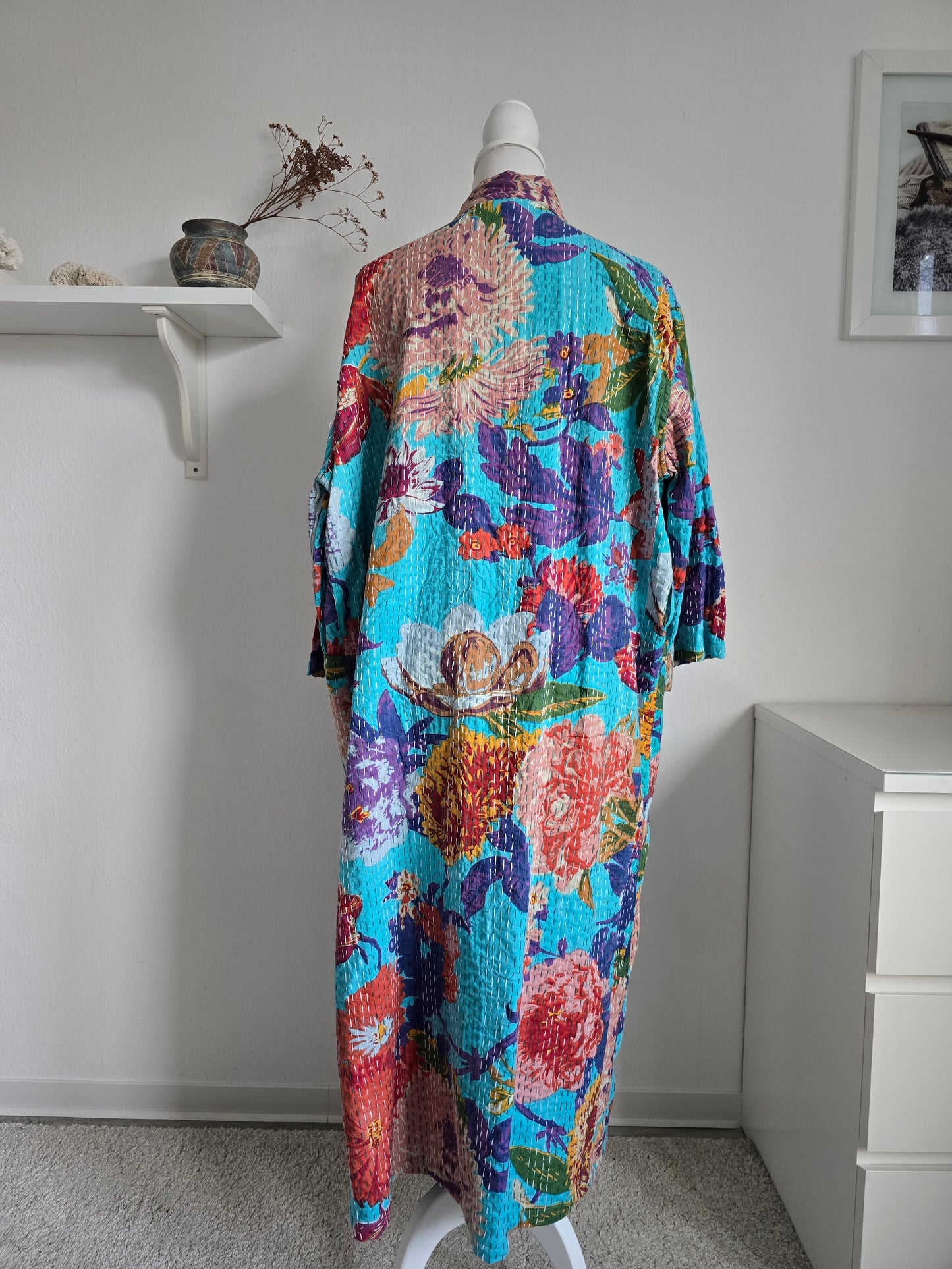 Wendbarer gesteppter Kimono aus Baumwolle