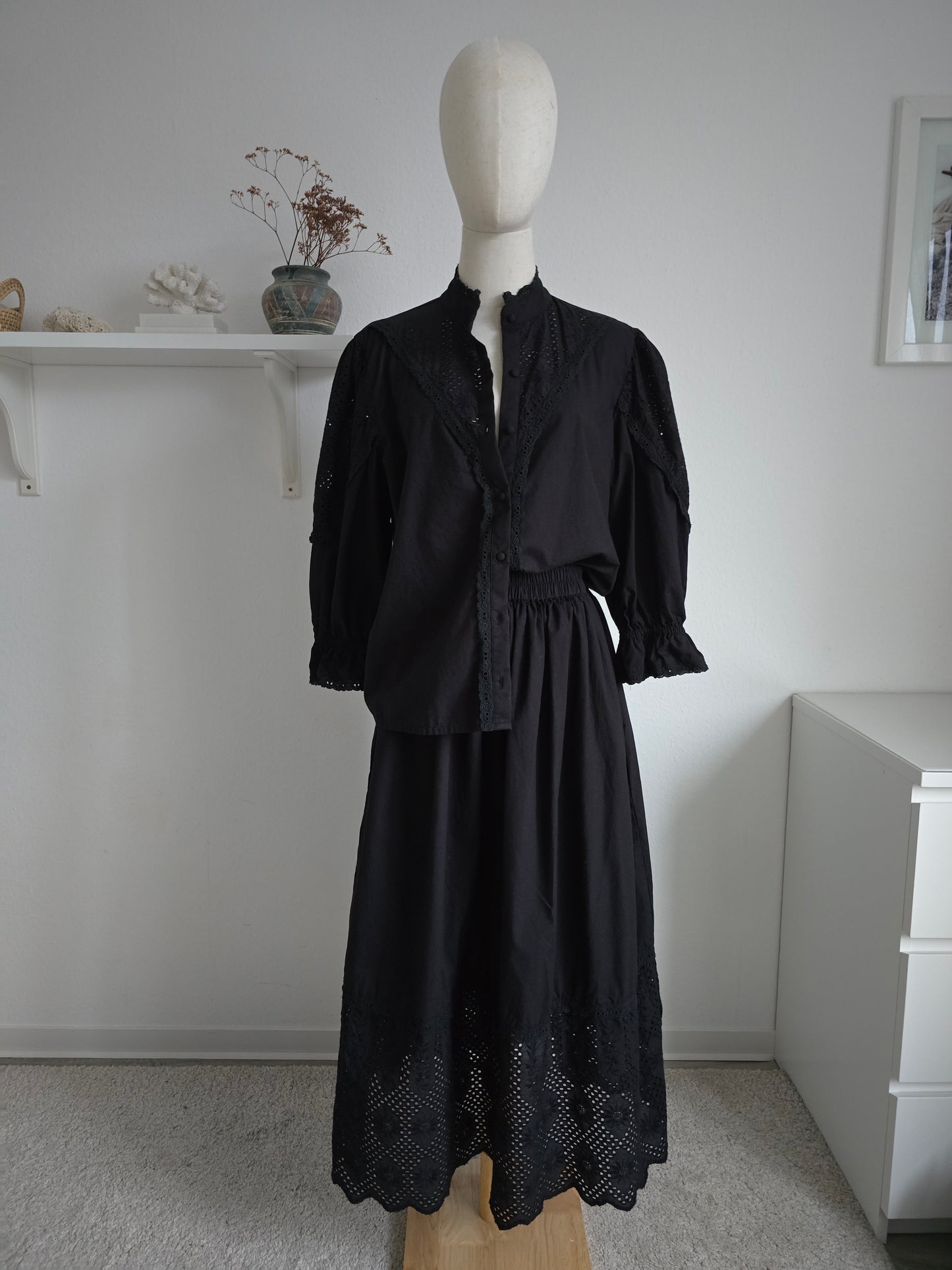 Zoey Baumwollrock - Schwarz