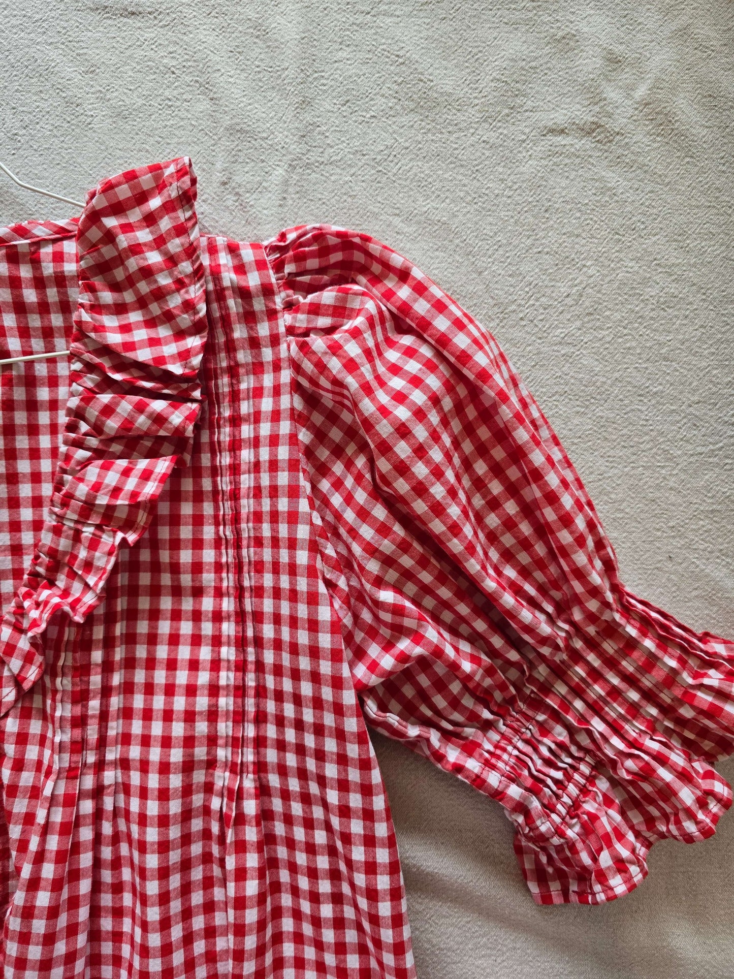 rotes vichy karo minikleid