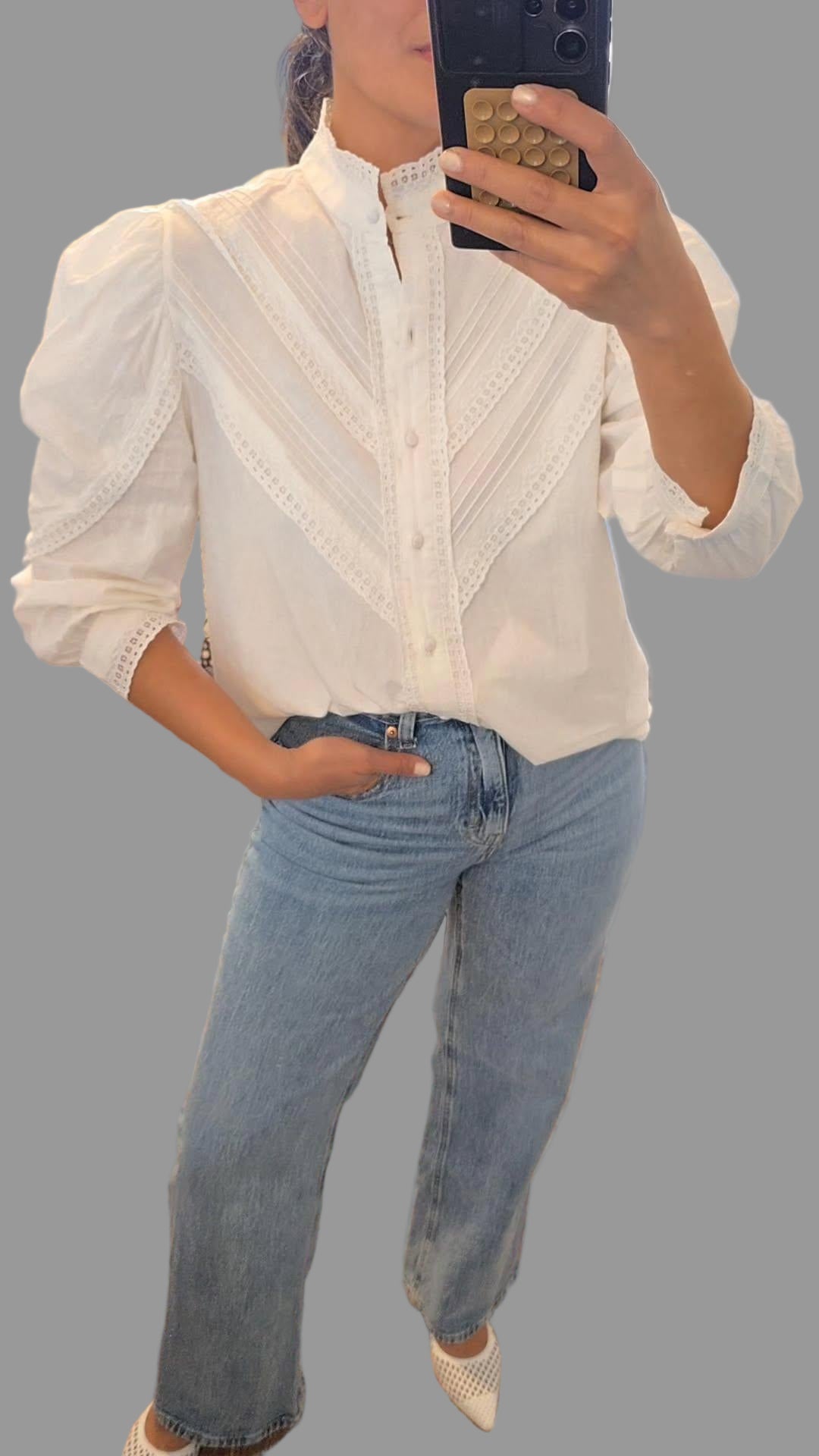 Chloe Cotton Blouse Ecru