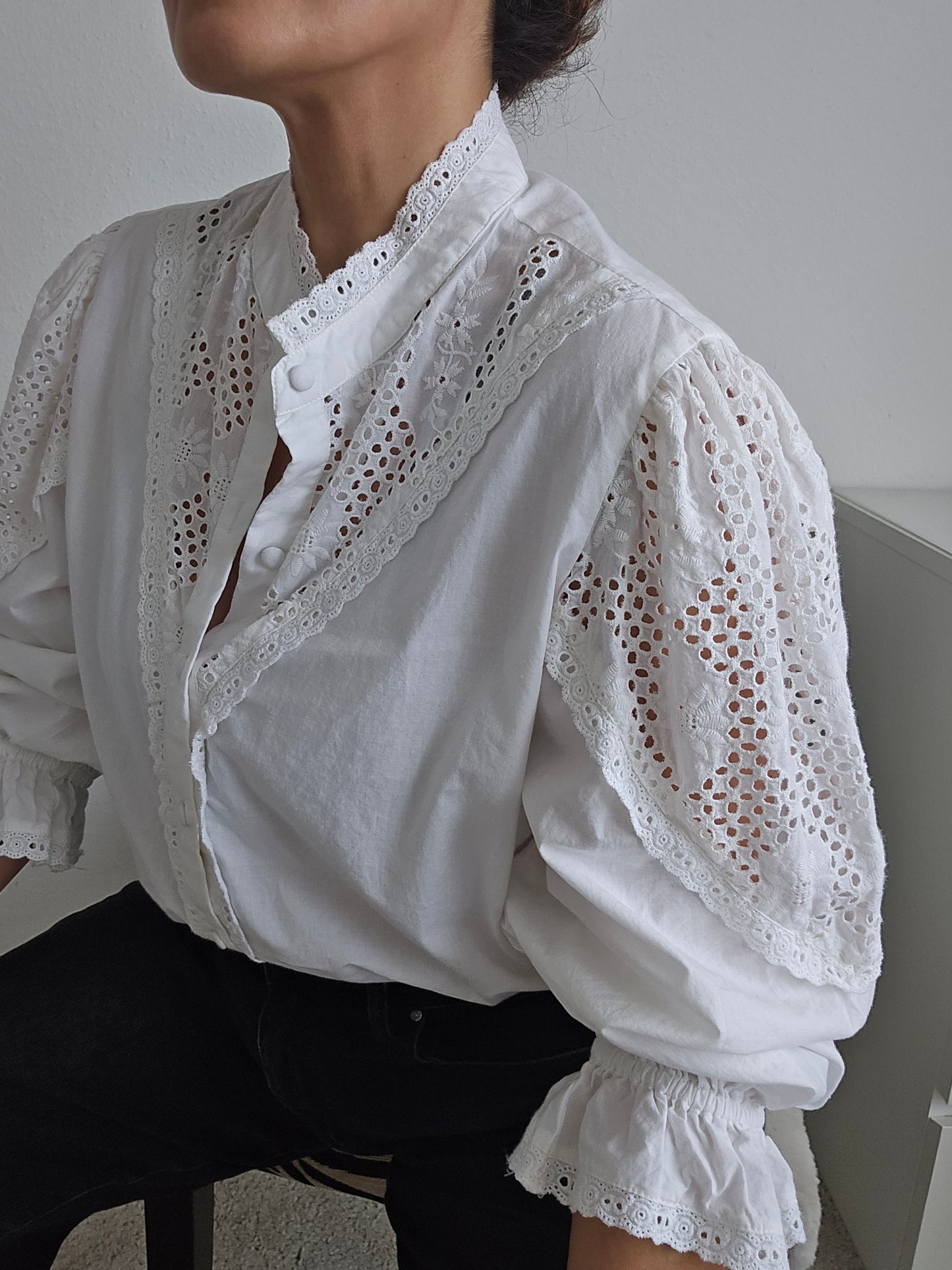 Zoey Baumwollbluse – Weiß