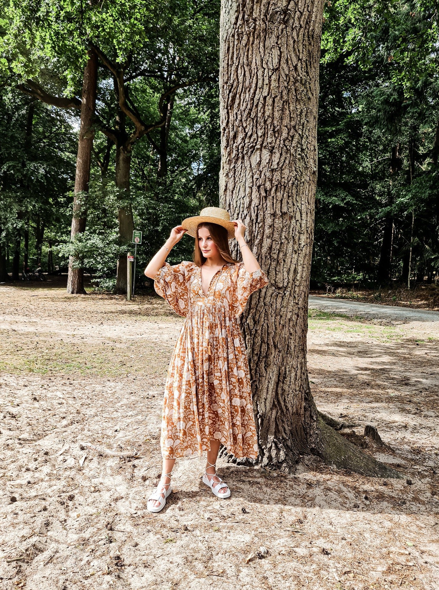 Block Print Boho Cotton Dress