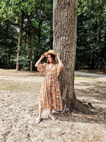 Block Print Boho Cotton Dress