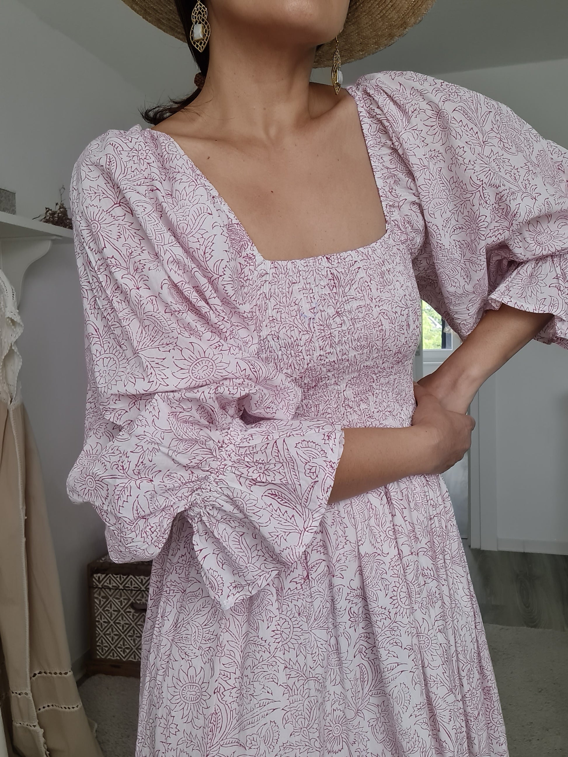 Sofia Kleid aus Baumwolle – Rosa