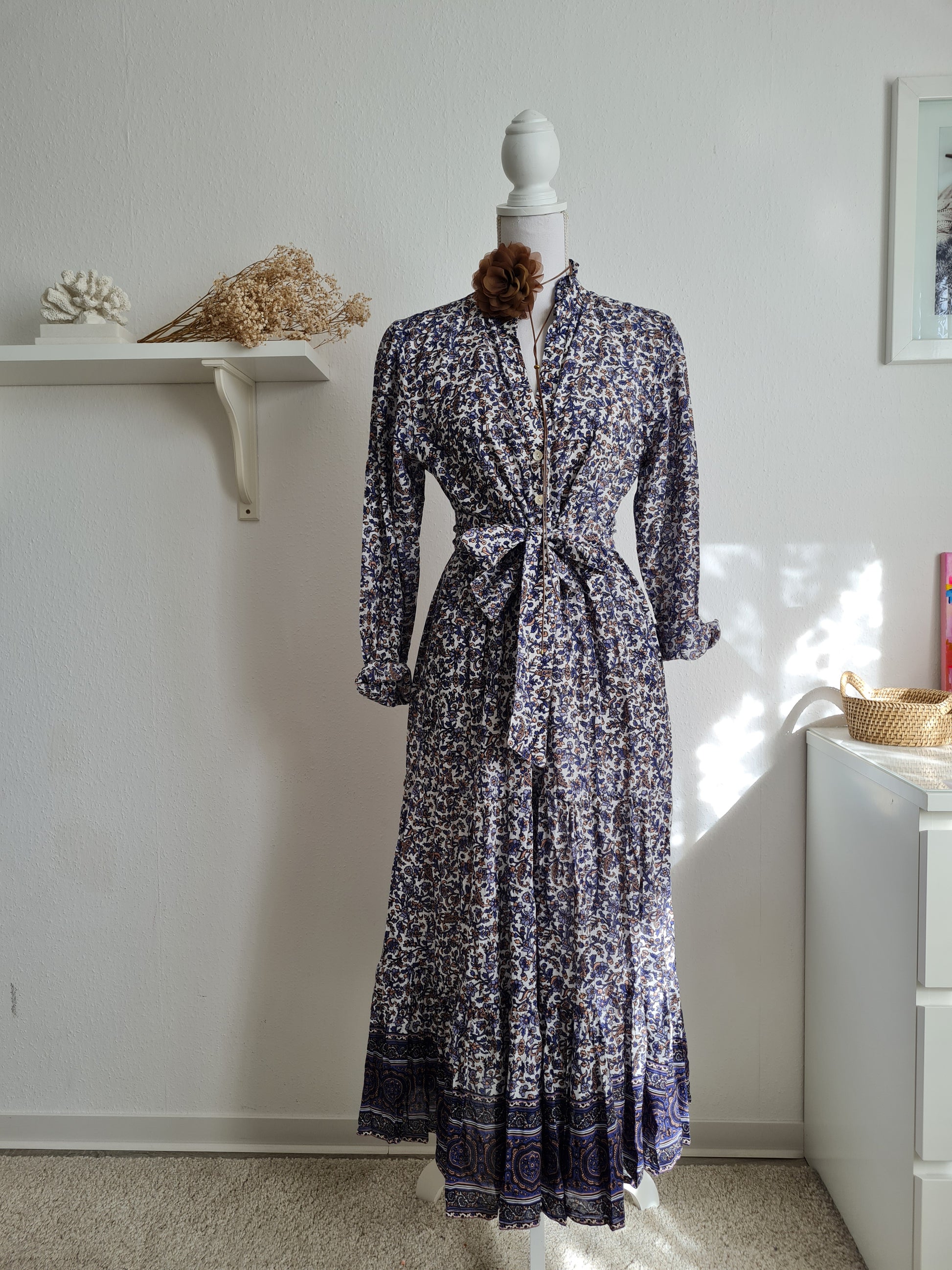 Block Print Maxi Cotton Dress