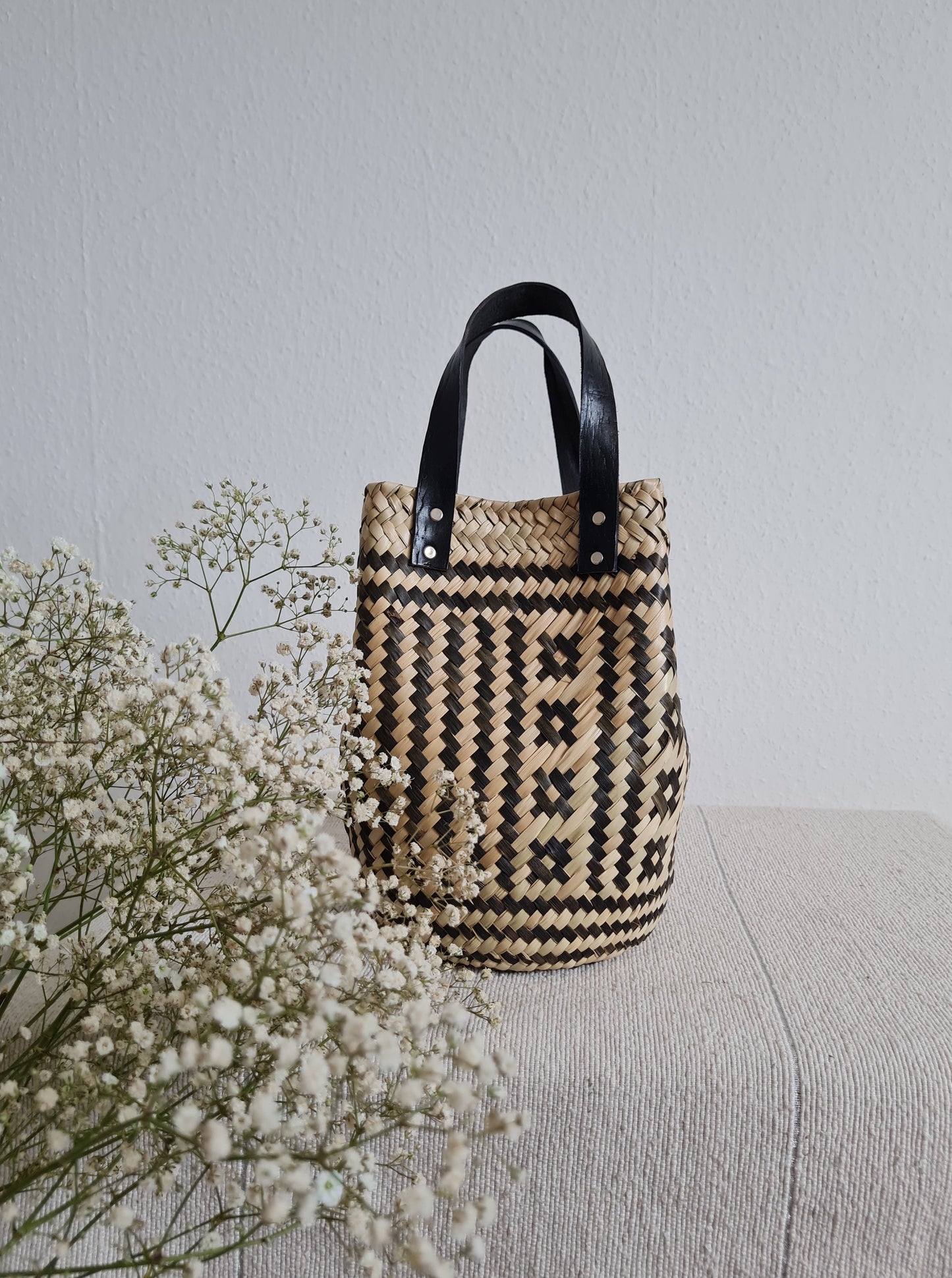 Handmade Raffia Basket Bag