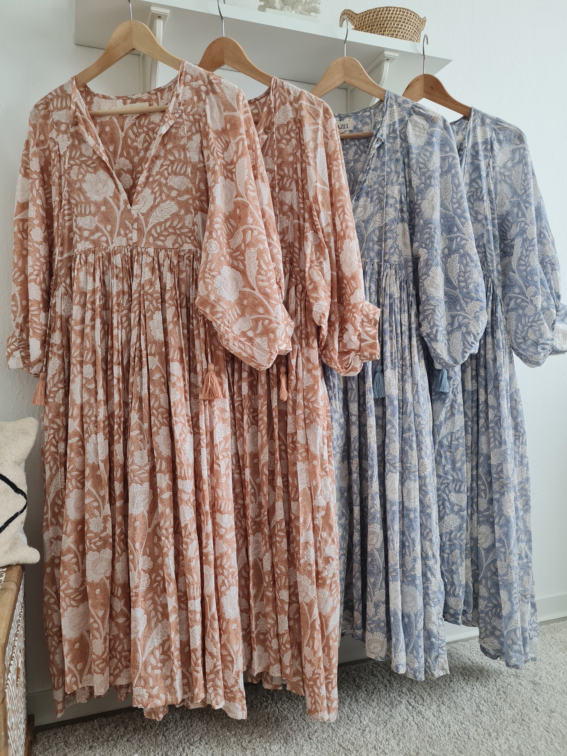 Handblockdruck Boho Kleid