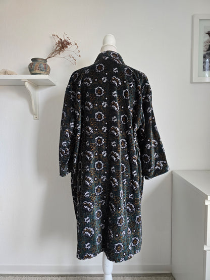 Velvet Long Kimono With Belt