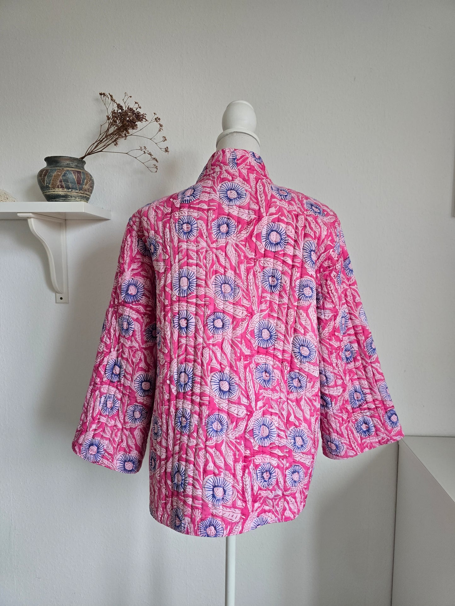 Gesteppte Kimono-Wendejacke