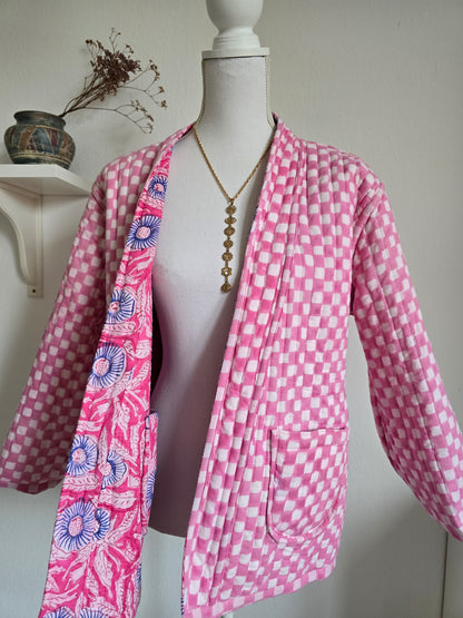 Gesteppte Kimono-Wendejacke