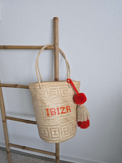Handgemachte Sommer Korbtasche - Ibiza