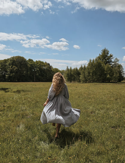 Camilla Baumwoll-Kleid – Blau