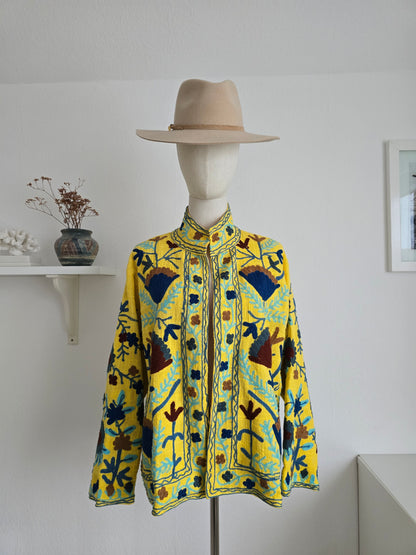 Bestickte Jacke - Gelb