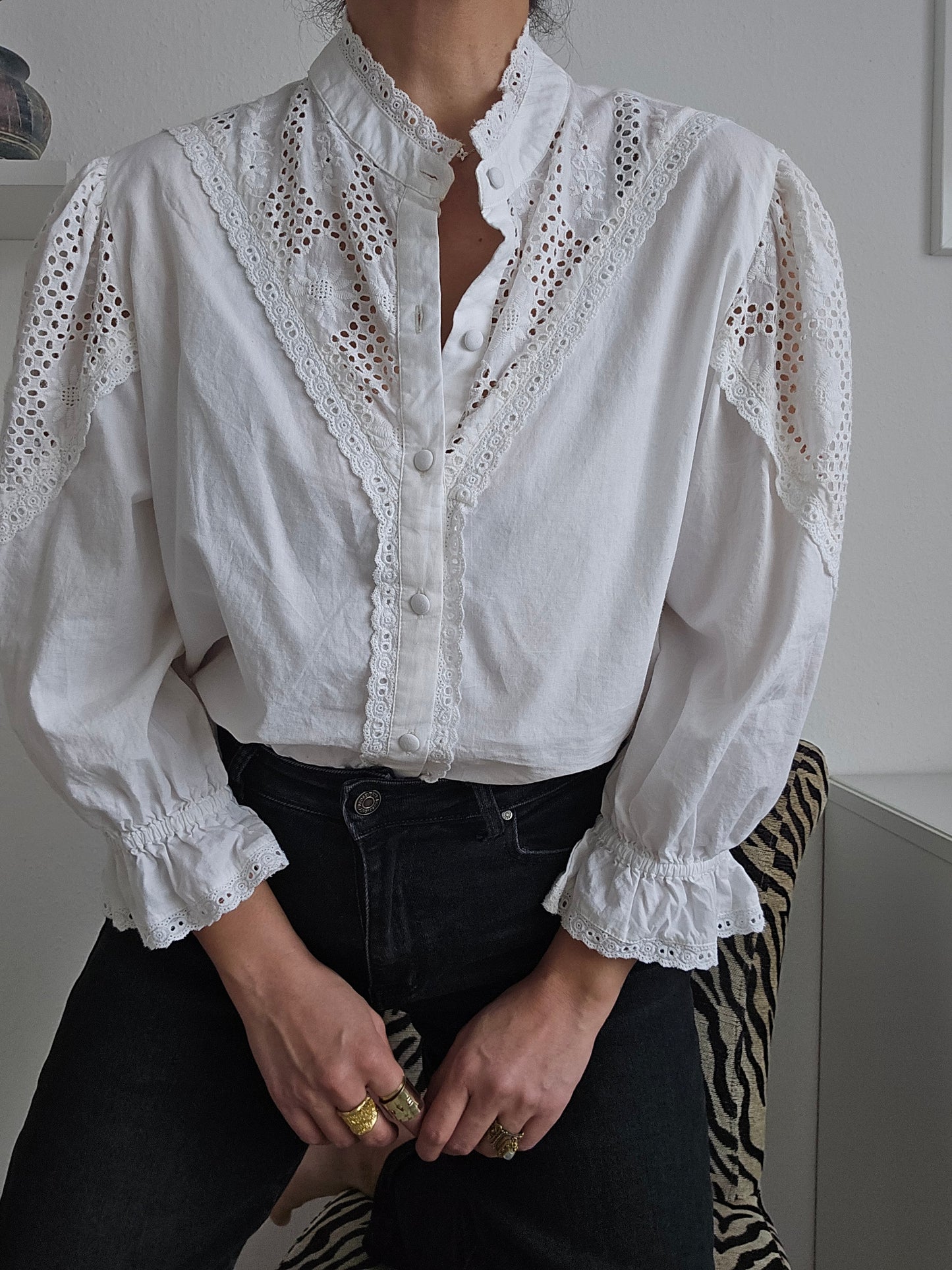 Zoey Baumwollbluse – Weiß