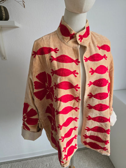 Wendbare bestickte Jacke