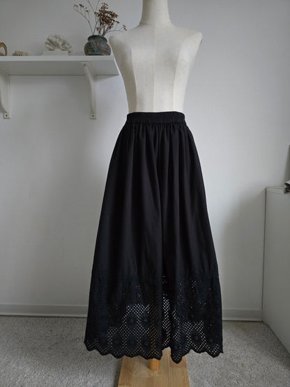 Zoey Baumwollrock - Schwarz