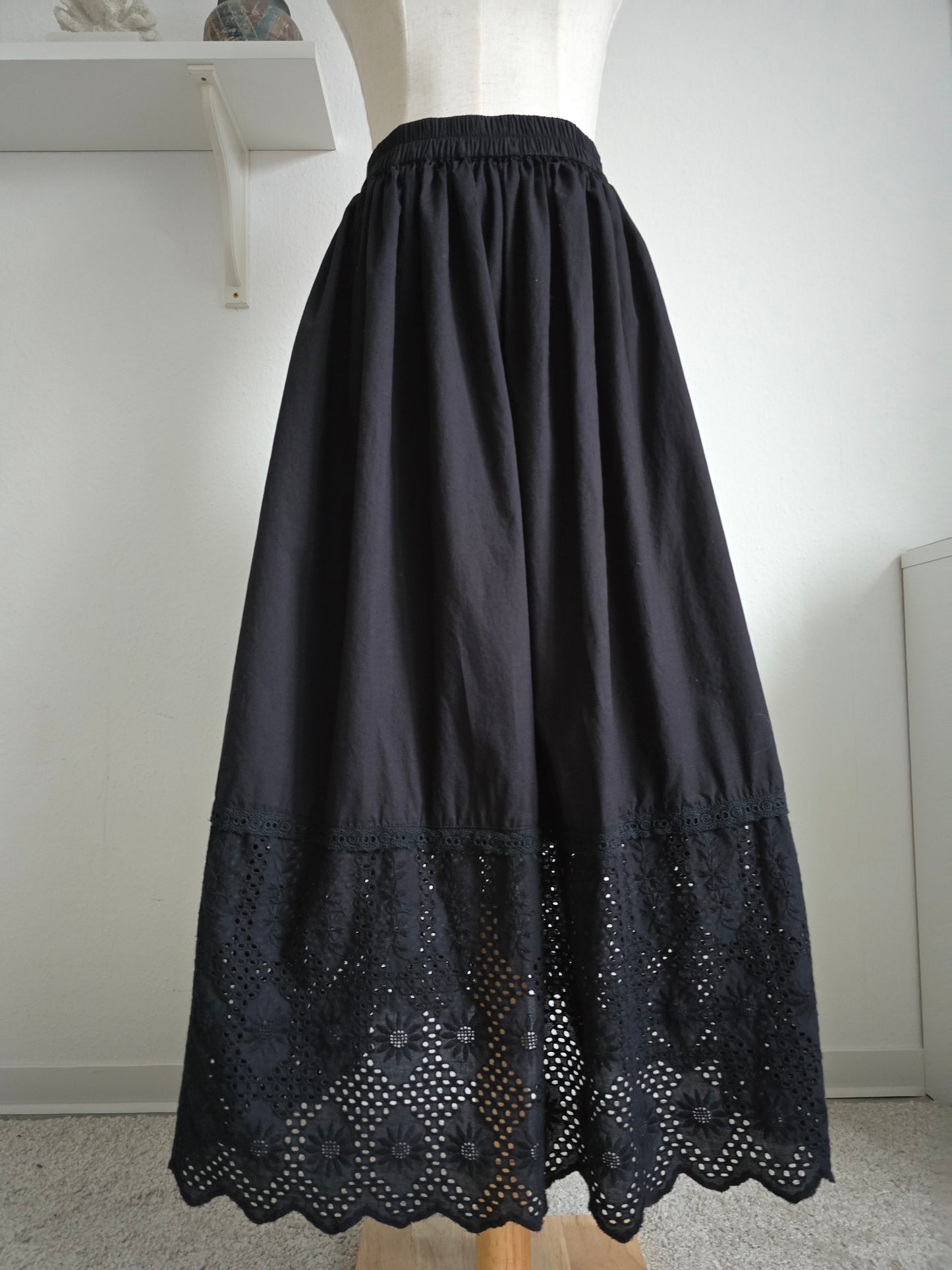 Zoey Baumwollrock - Schwarz