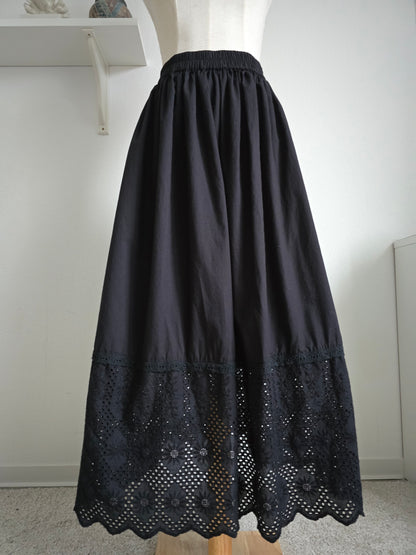 Zoey Baumwollrock - Schwarz