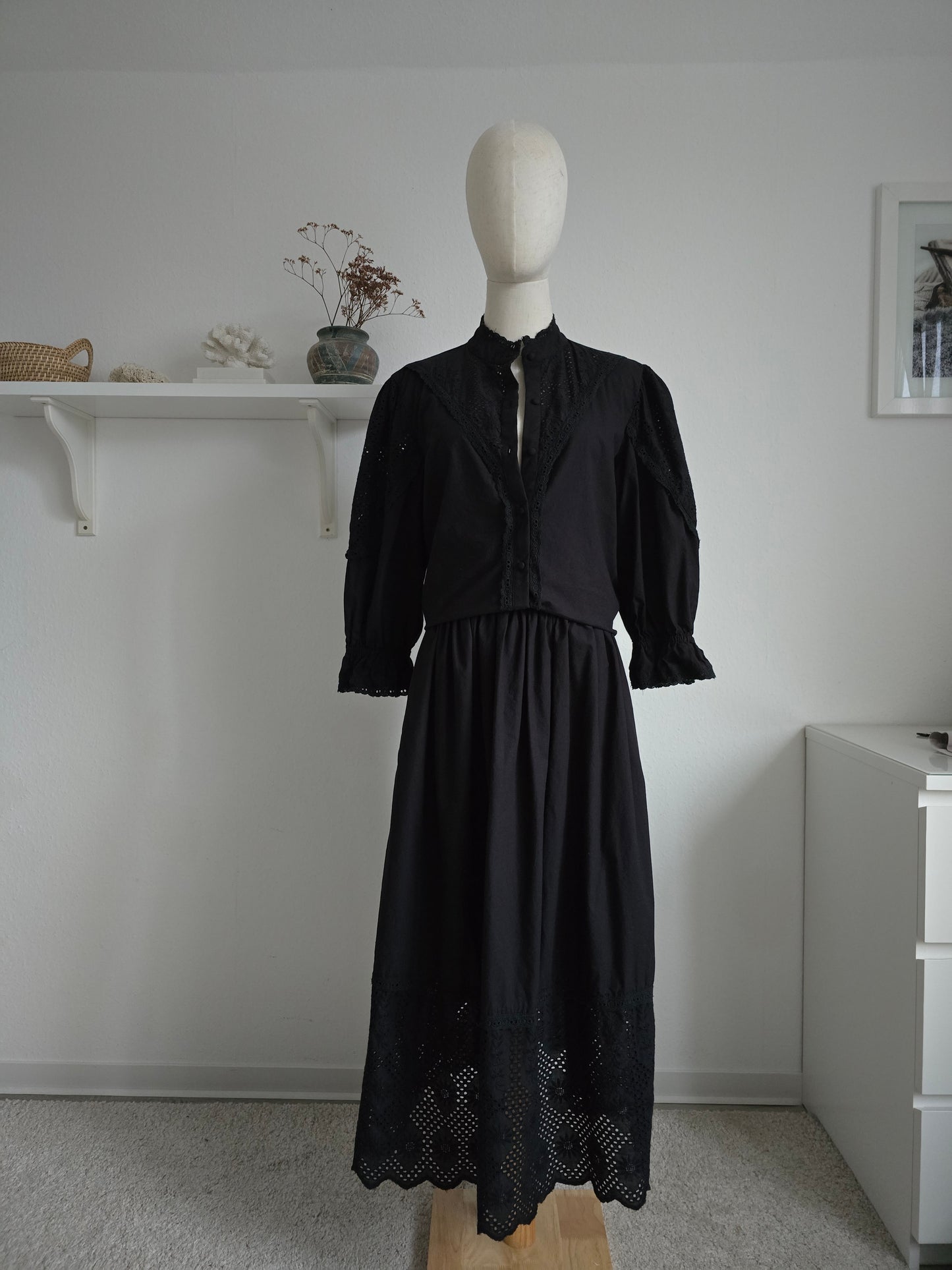 Zoey Baumwollrock - Schwarz