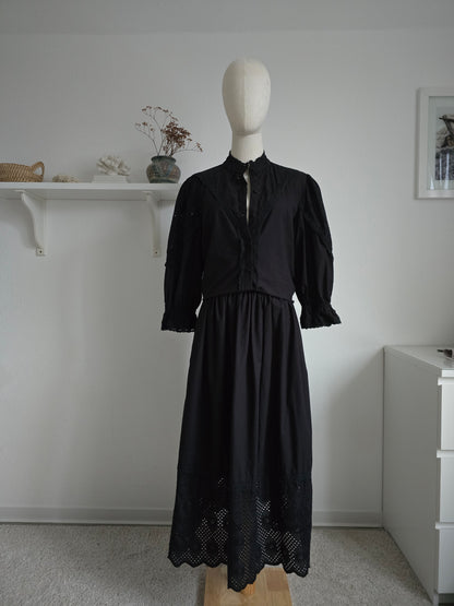 Zoey Baumwollrock - Schwarz