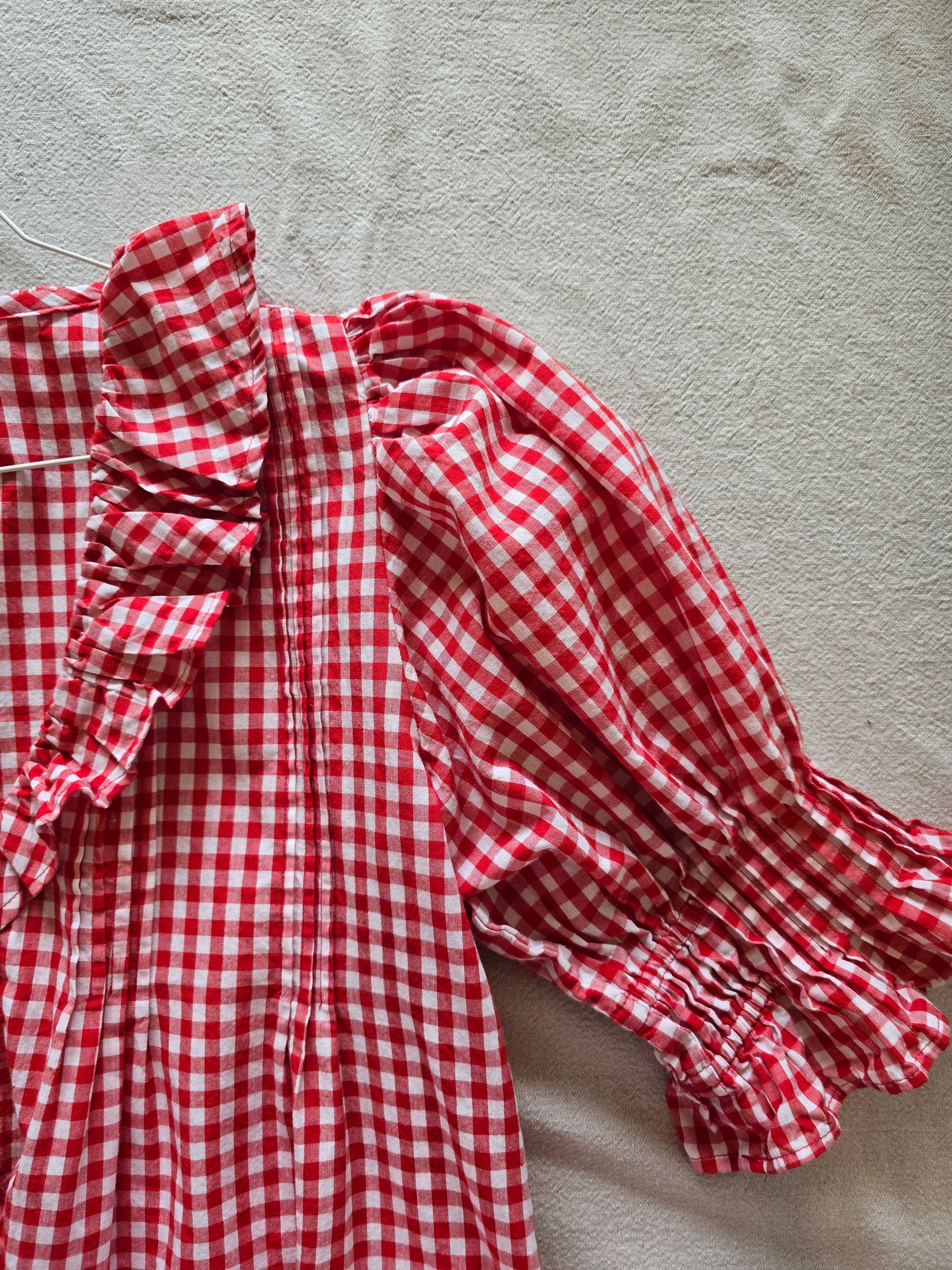 Red Vichy Check Mini Dress