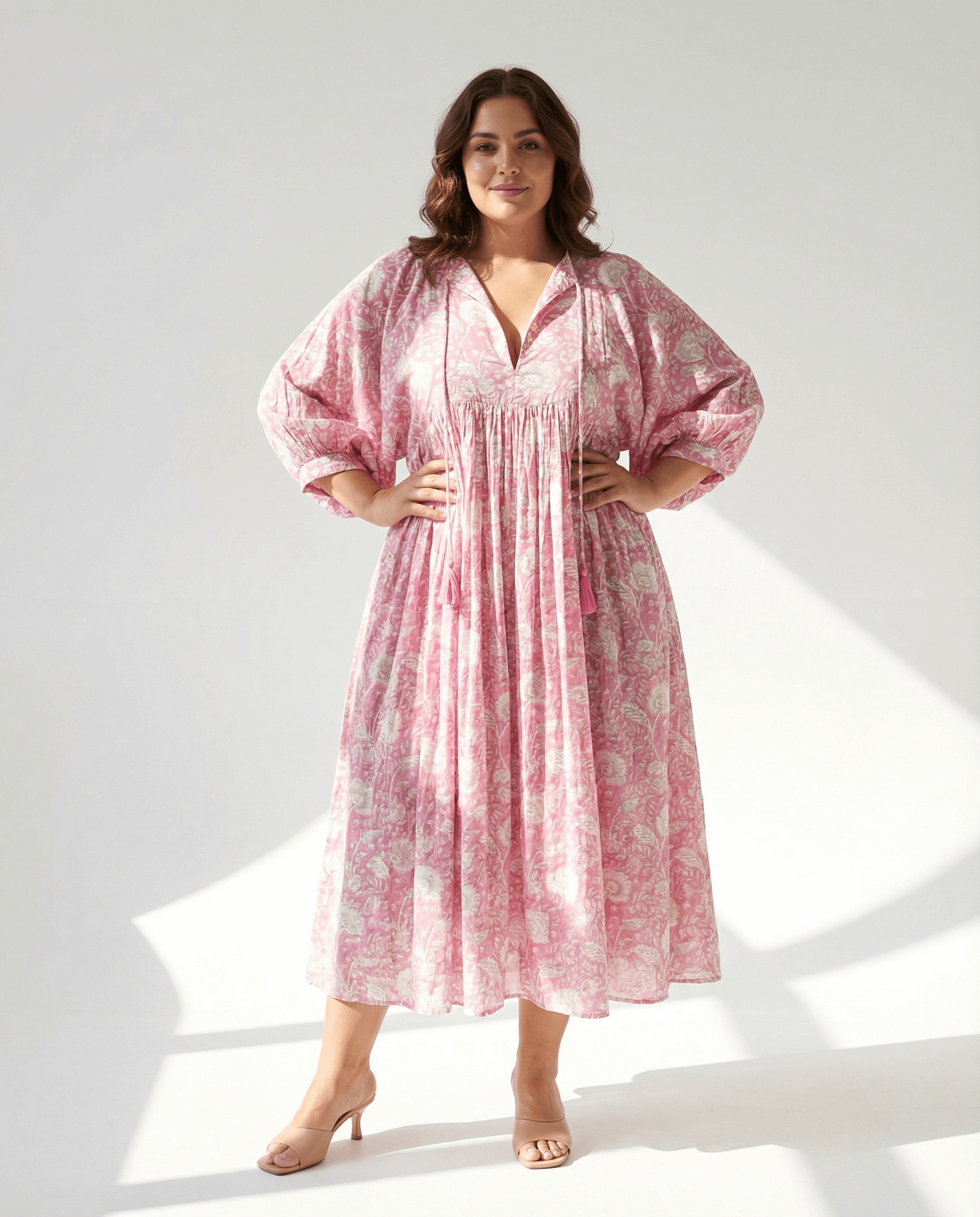 Camilla Boho Midikleid mit Blockprint