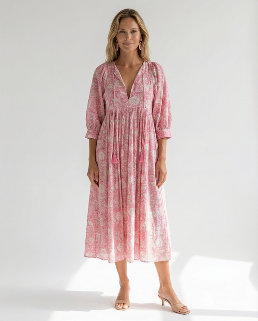 Camilla Midi Dress - Pink