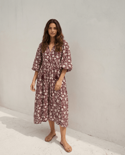 Camilla Boho-Midikleid mit Blumenmuster