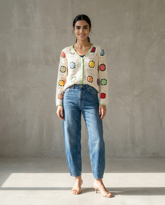 Handgemachte Strickjacke