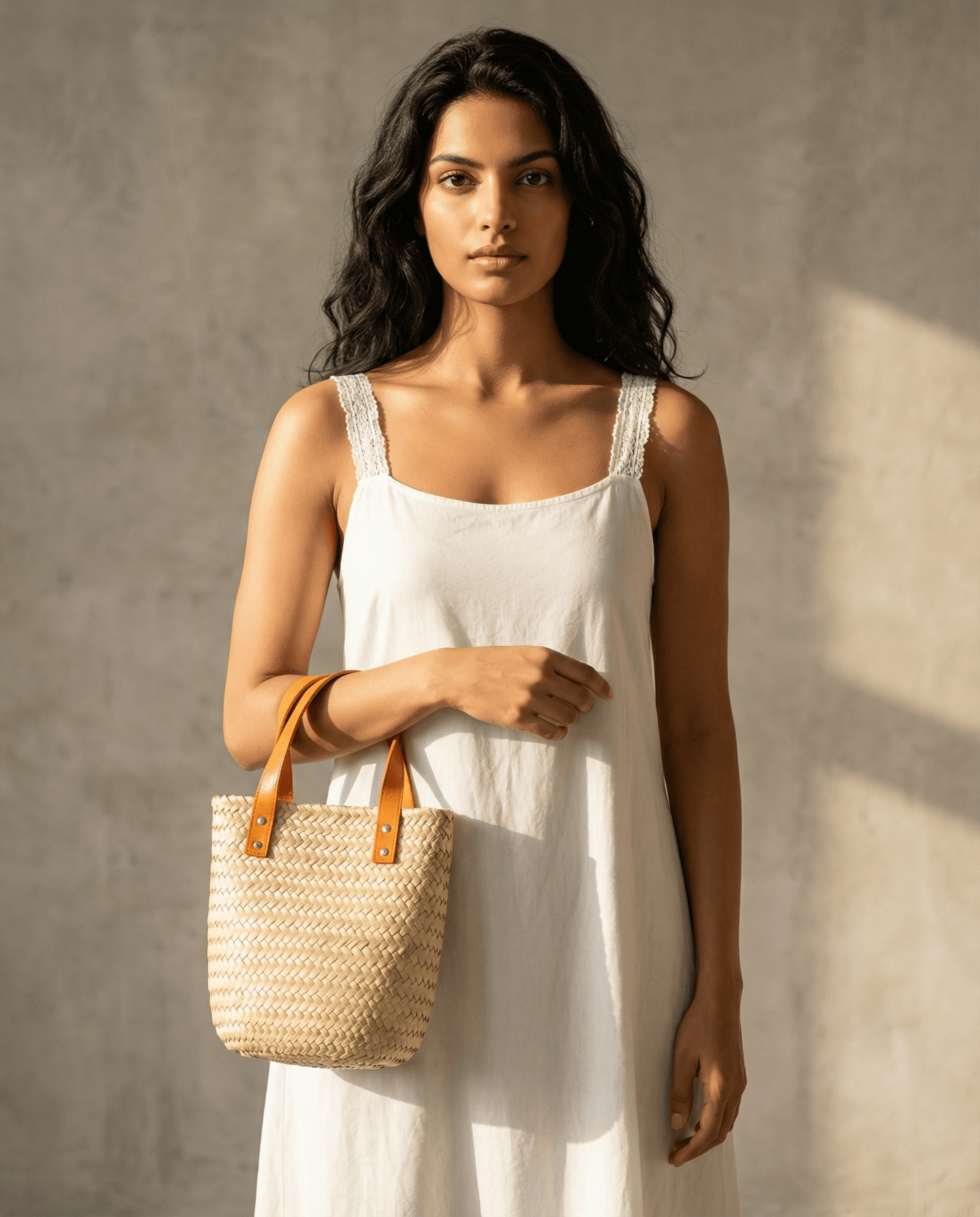 Handgefertigte Strohtasche
