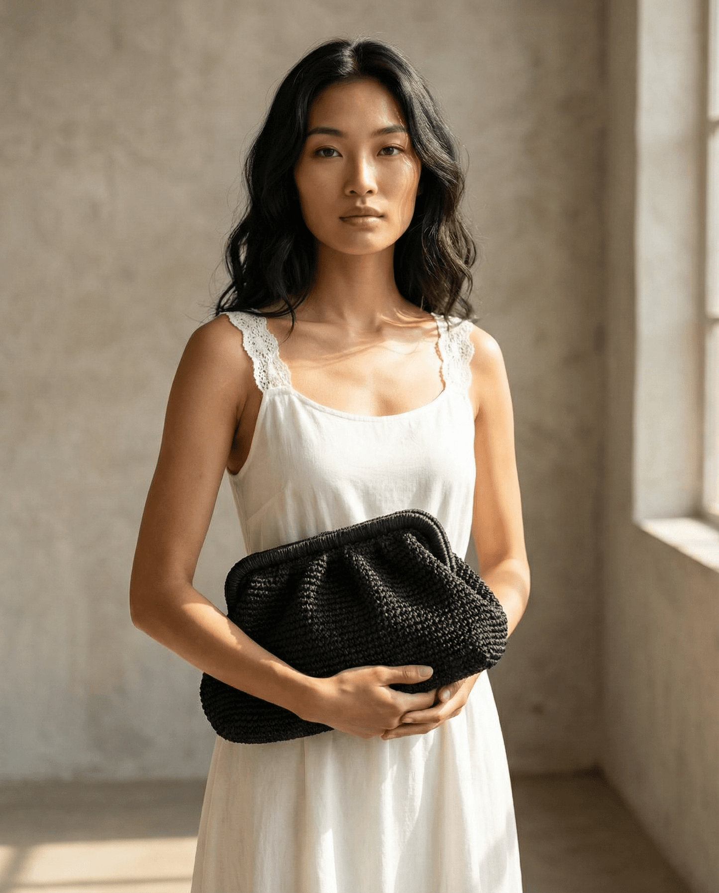 Hand-crocheted Clutch – Black
