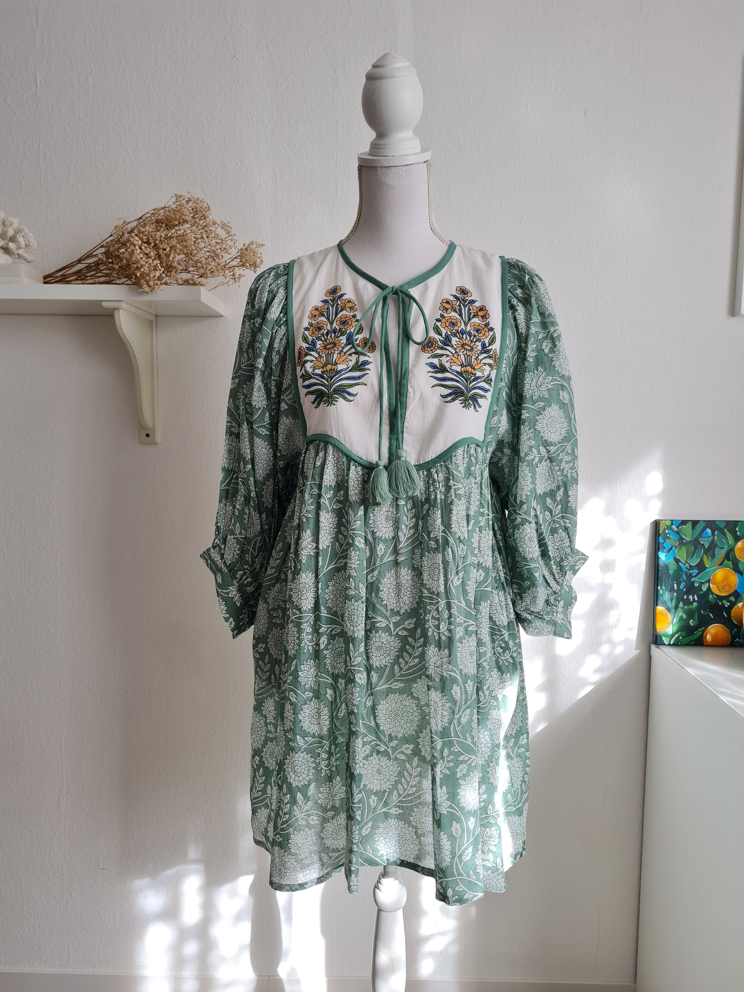 Block Print Boho Mini Kleid