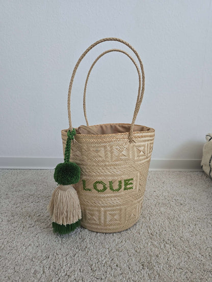 Handmade Raffia Basket Bag