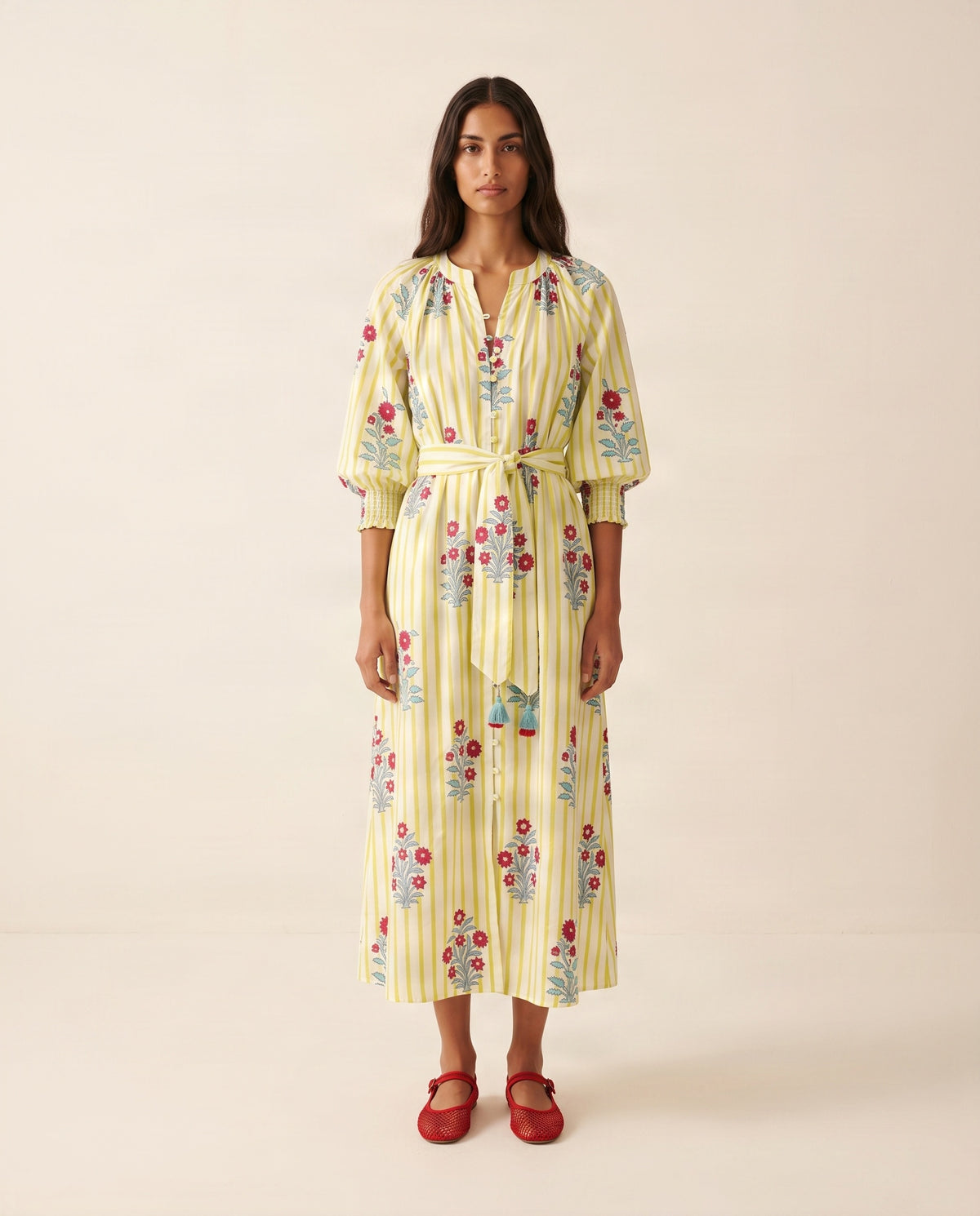 Rumi – Handbedrucktes Baumwollkleid
