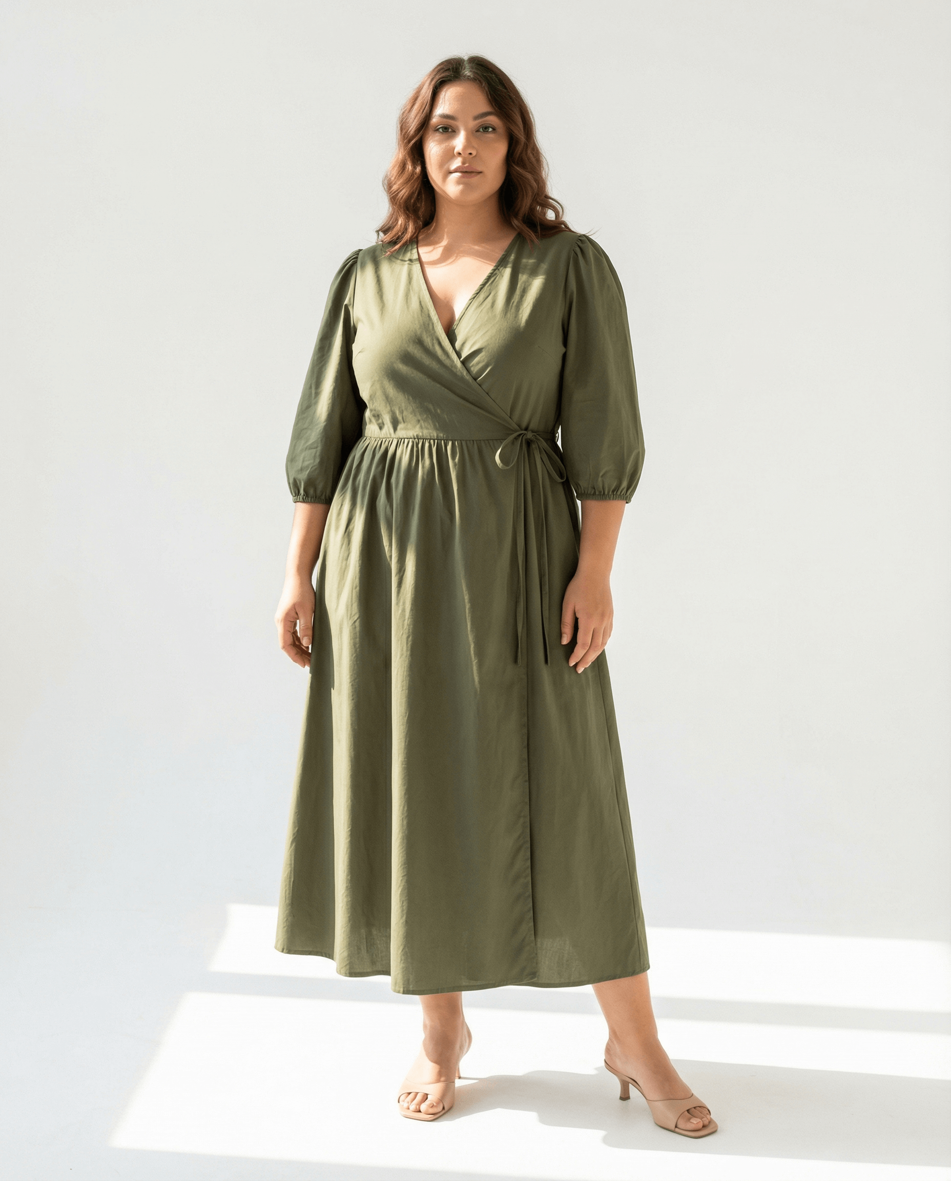 Mira_Wrap_Cotton_Midi_Dress_-_Olive_Green