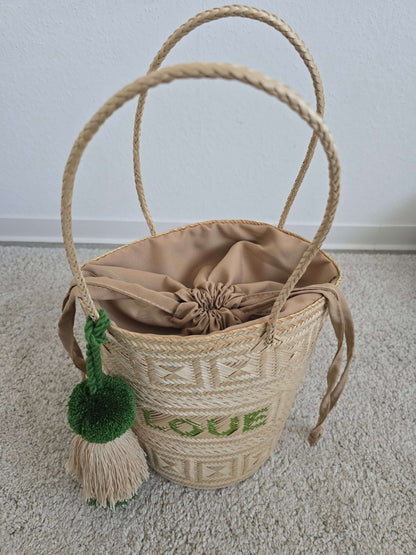 Natural Palm Handmade Basket Bag