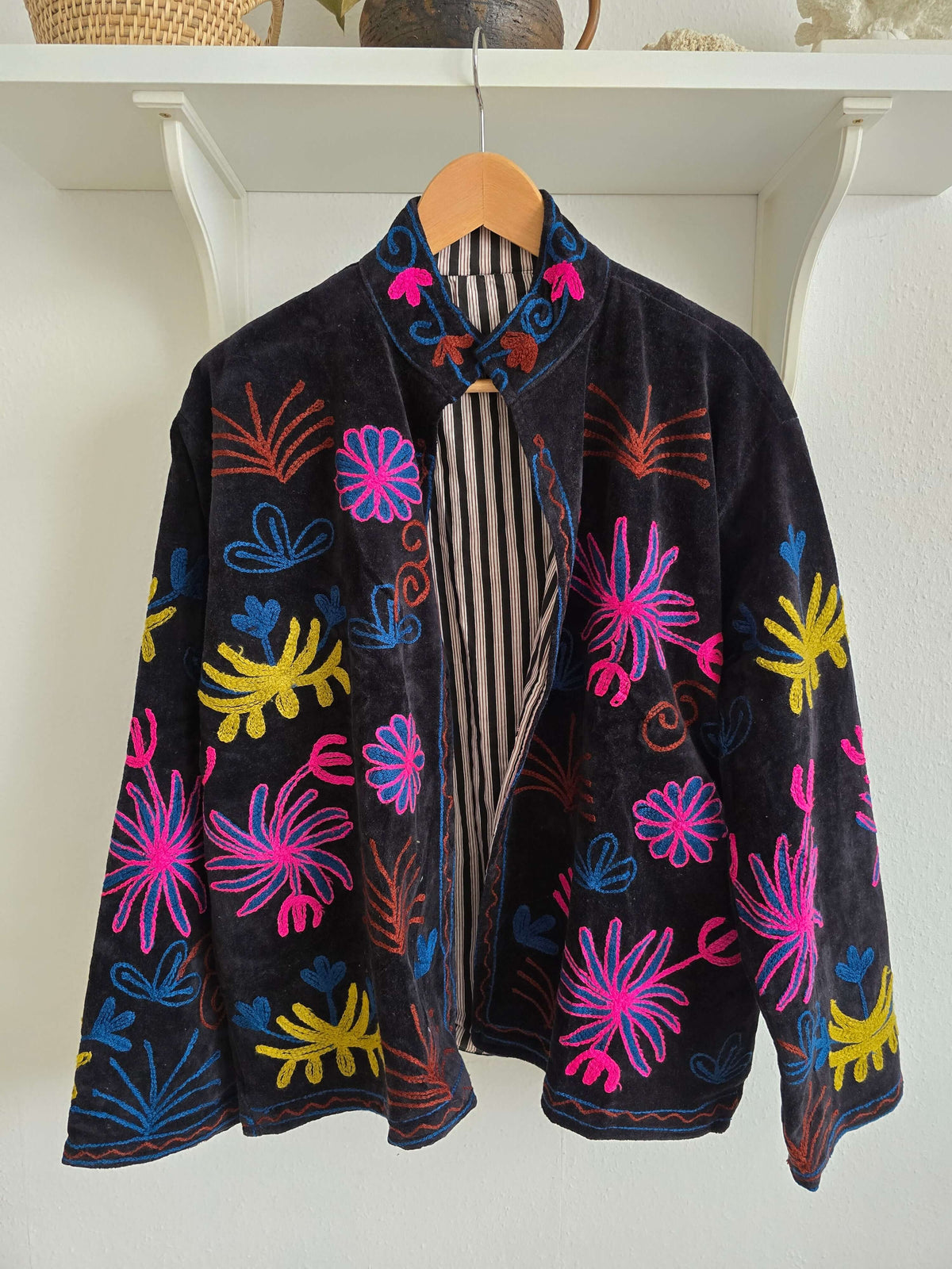 Wendbare bestickte Samtjacke No.3