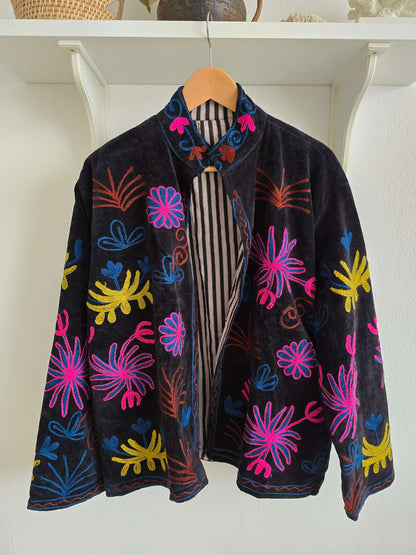 Wendbare bestickte Samtjacke No.3