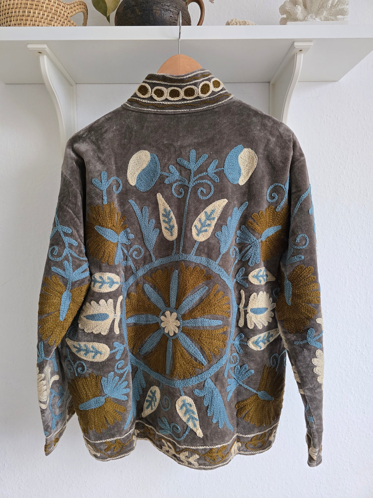 Wendbare bestickte Samtjacke No.5