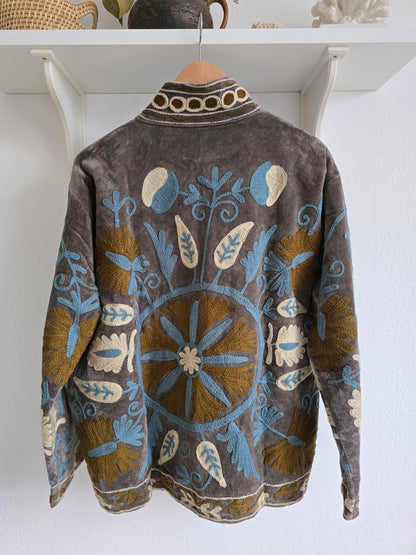 Wendbare bestickte Samtjacke No.5