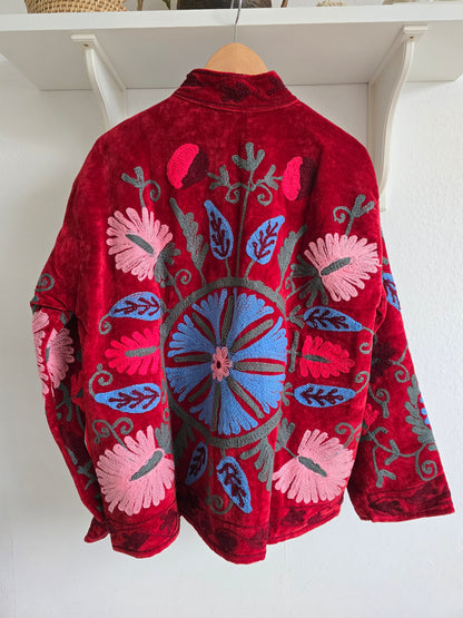 Wendbare bestickte Samtjacke No.4