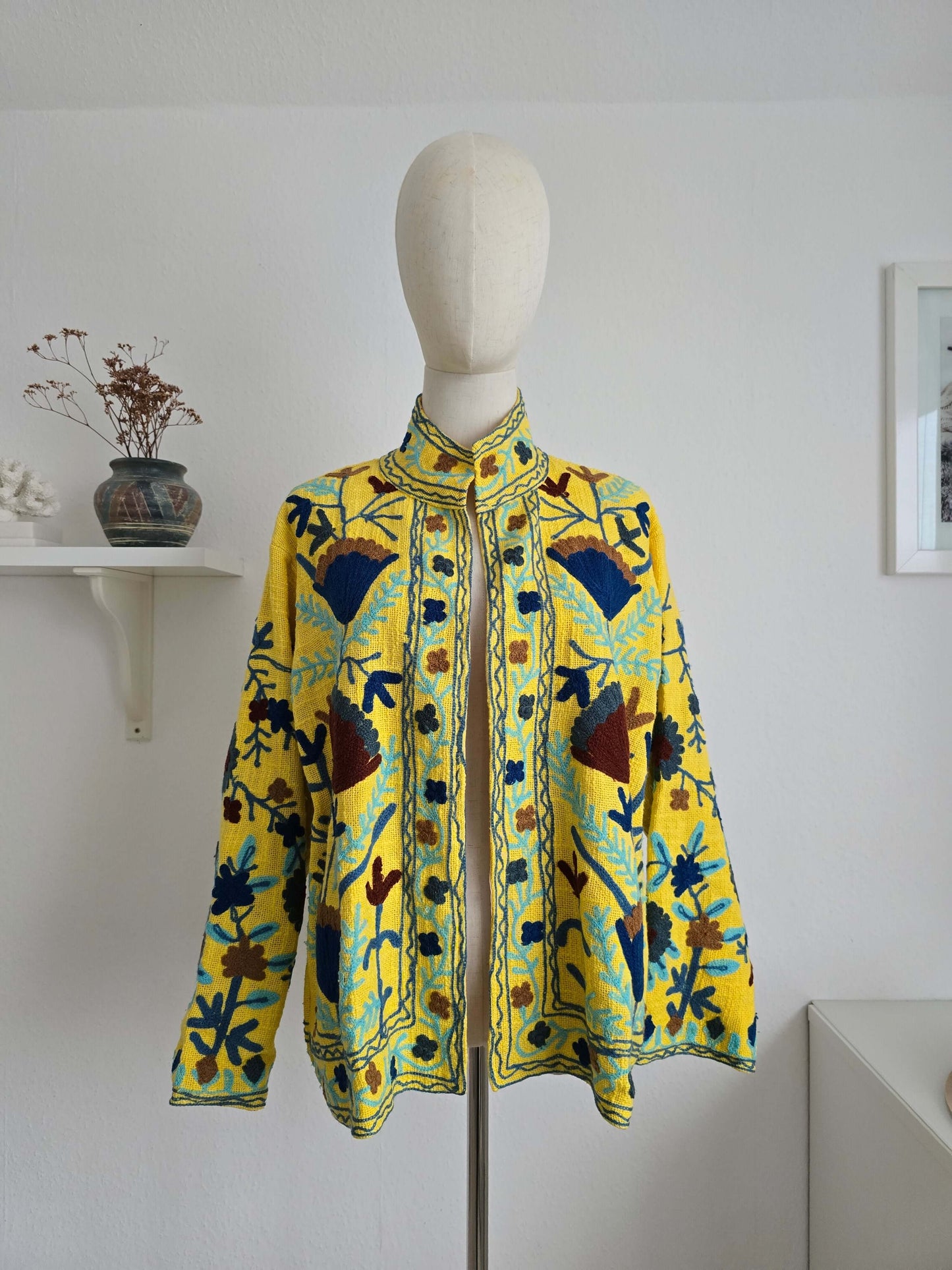 Reversibile  Emboidered Linen Jacket