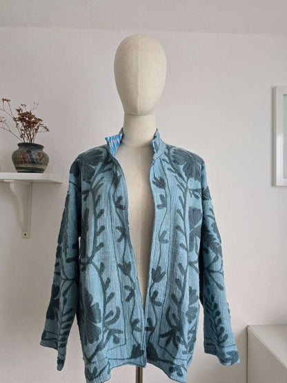 Reversibile  Emboidered Linen Jacket