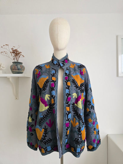 Reversible Embroidered Jute Jacket
