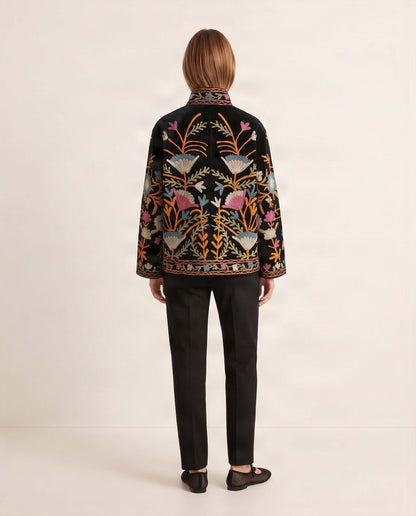 Wendbare bestickte Samtjacke