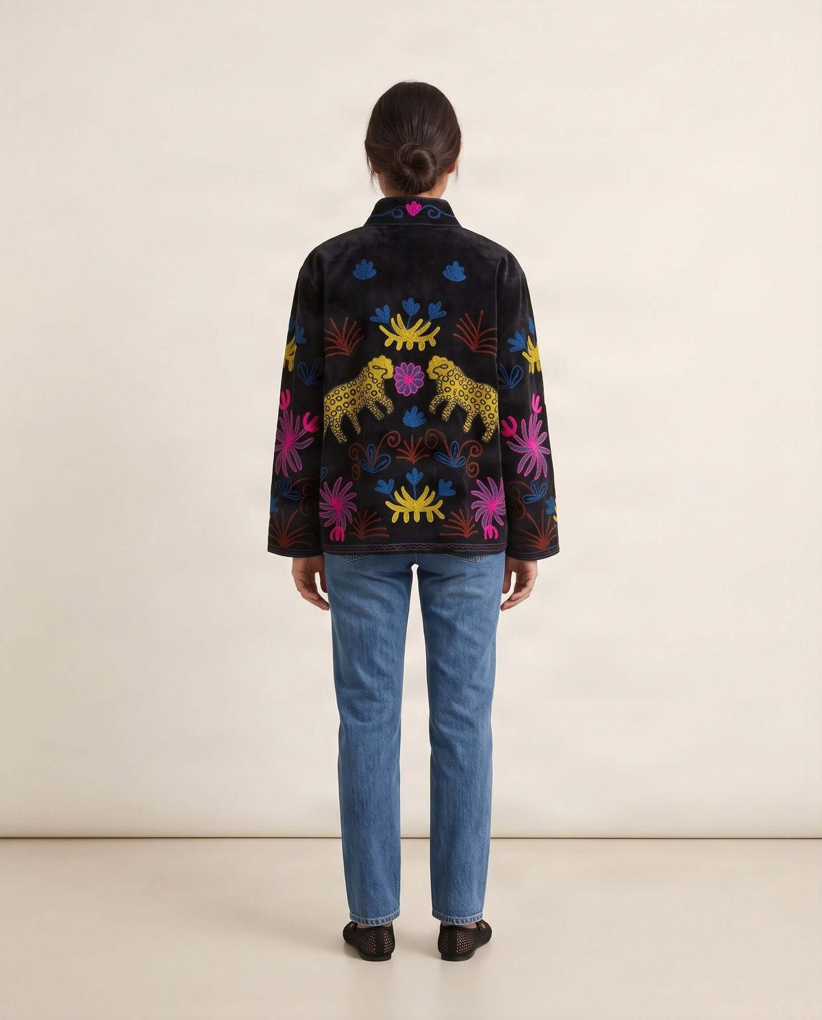 Wendbare bestickte Samtjacke No.3