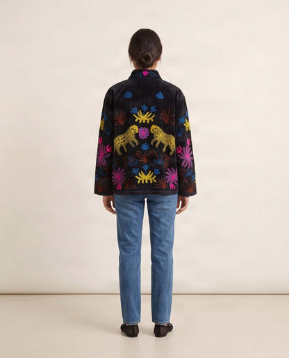Wendbare bestickte Samtjacke No.3