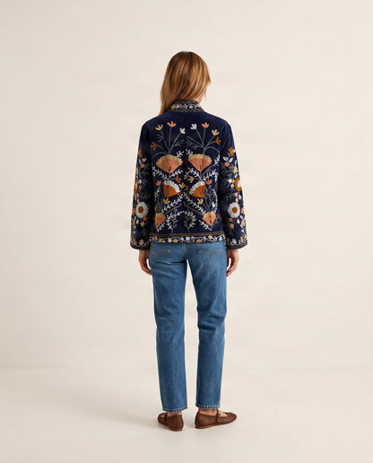 Wendbare bestickte Samtjacke No.6