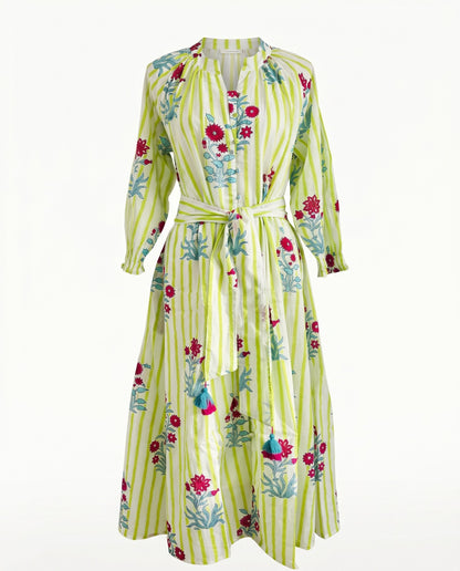 Rumi – Handbedrucktes Baumwollkleid