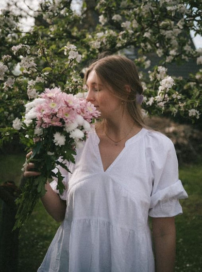 Summer Cotton Linen Mini Dress 